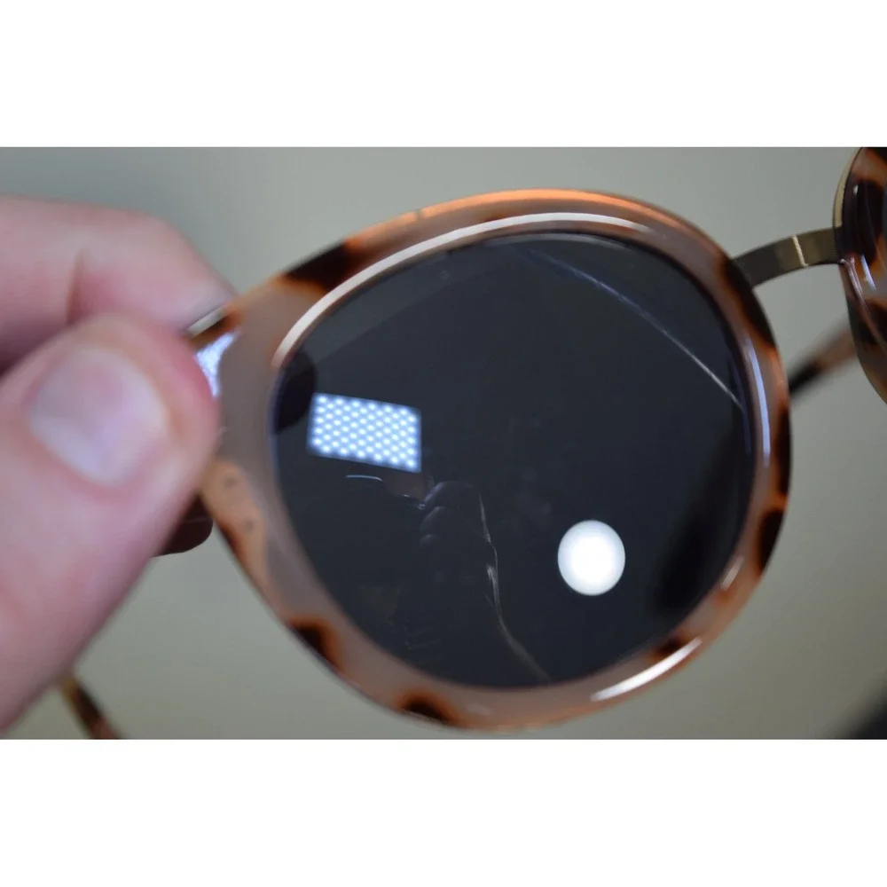 J Crew Womens Pink Tortoise Shell Round Sunglasses with Gold Metal Bridge